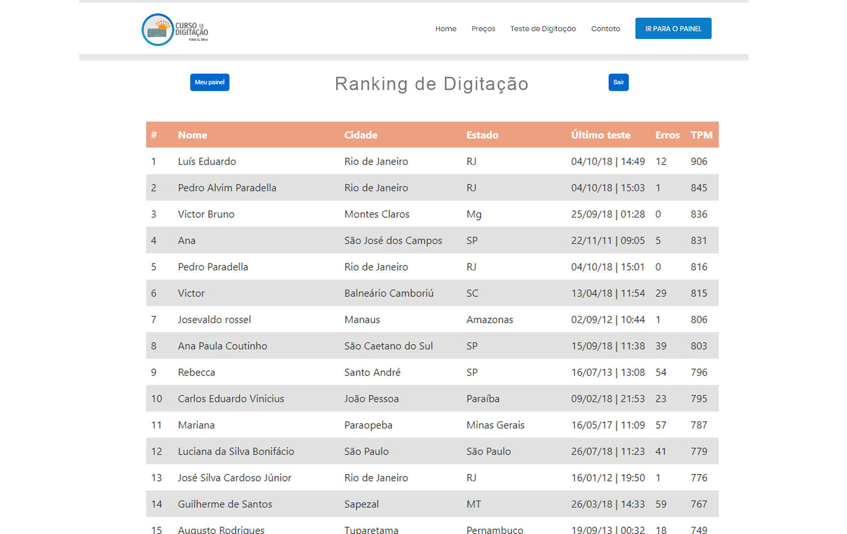 Curso de Digitação - ASMJ