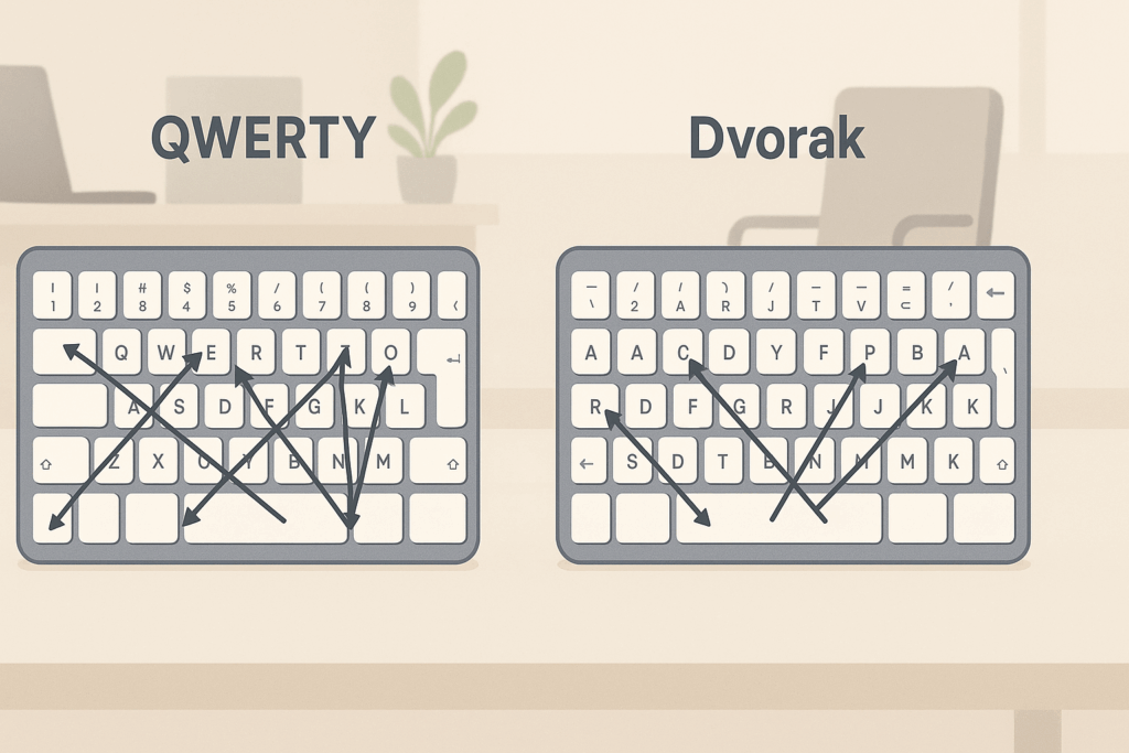 QWERTY vs Dvorak: qual é o layout mais eficiente?