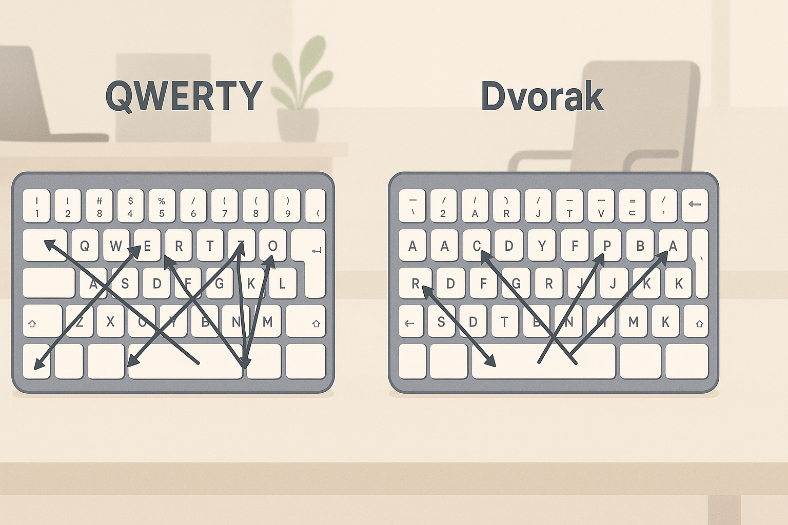QWERTY vs Dvorak: qual é o layout mais eficiente?