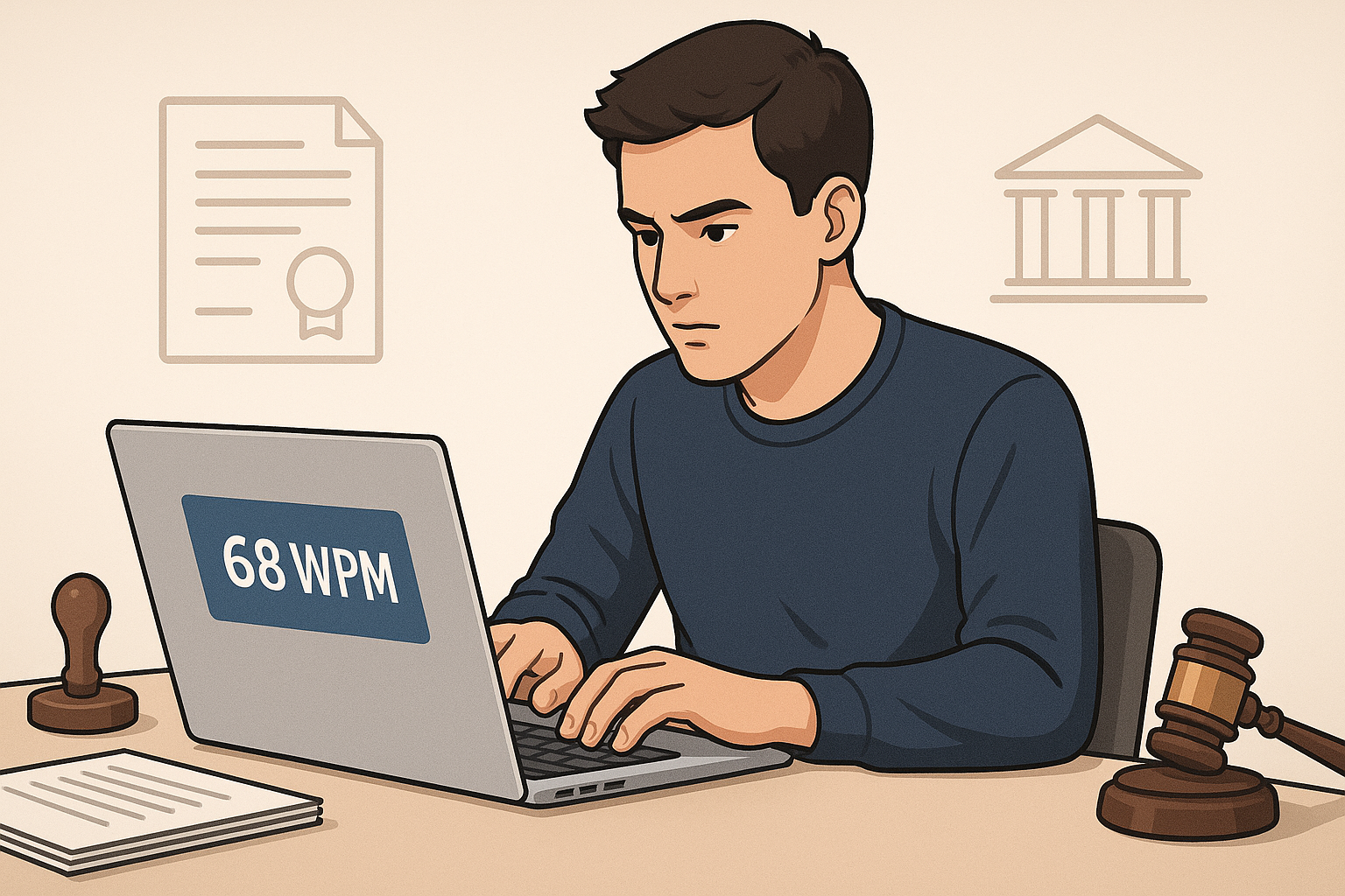 Digitação para concursos de tribunais: como treinar